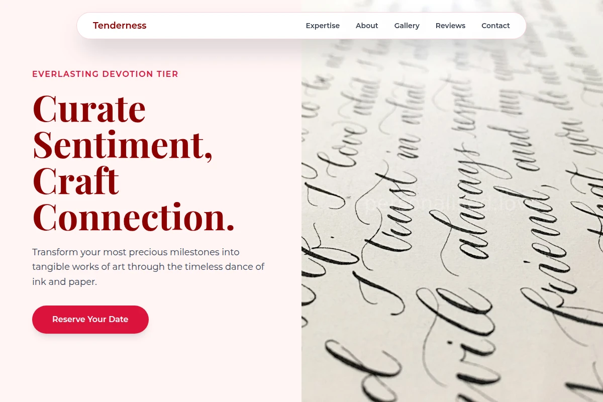 Tenderness Calligraphy