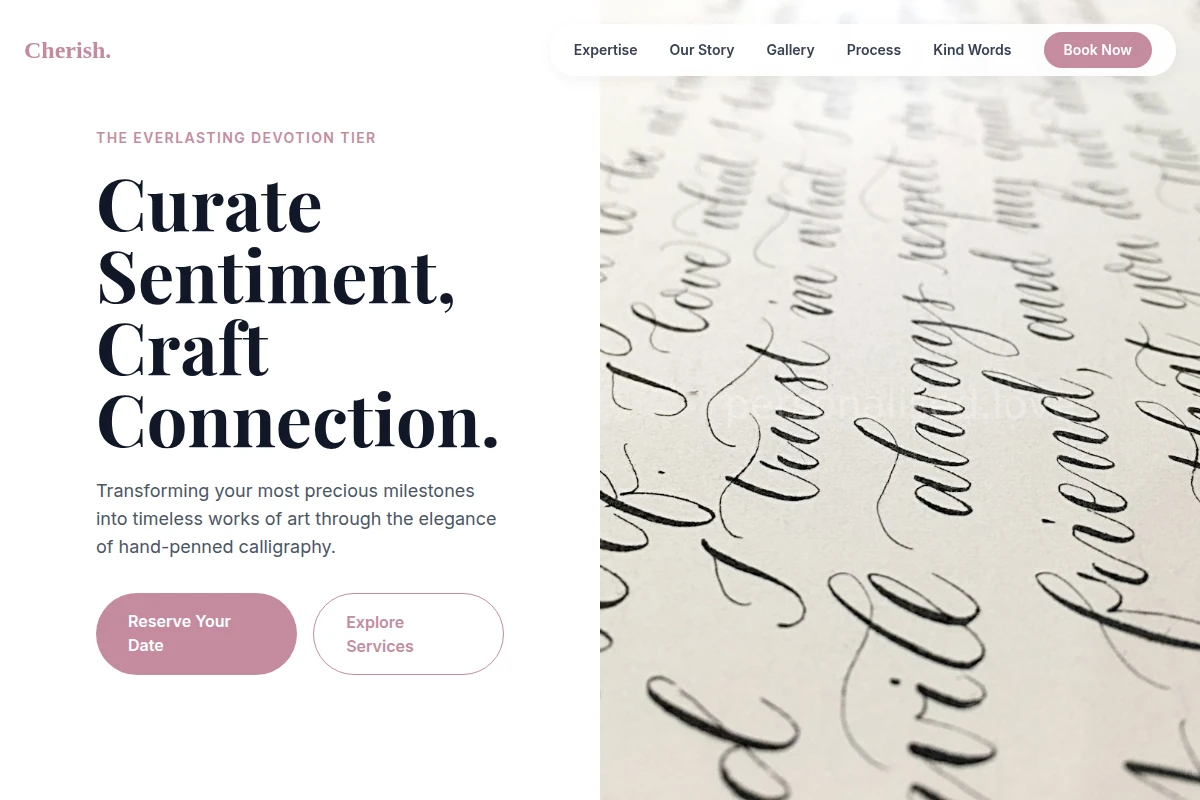 Cherish Calligraphy